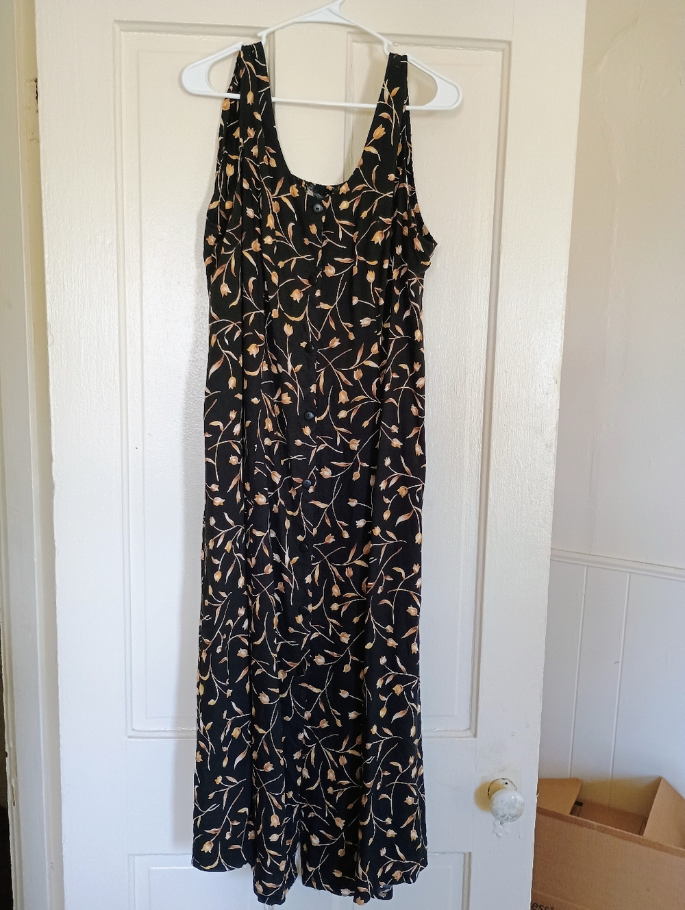 Vintage '90s Alex Taylor Floral Rayon Midi Dress Size 18W Boho Whimsigoth